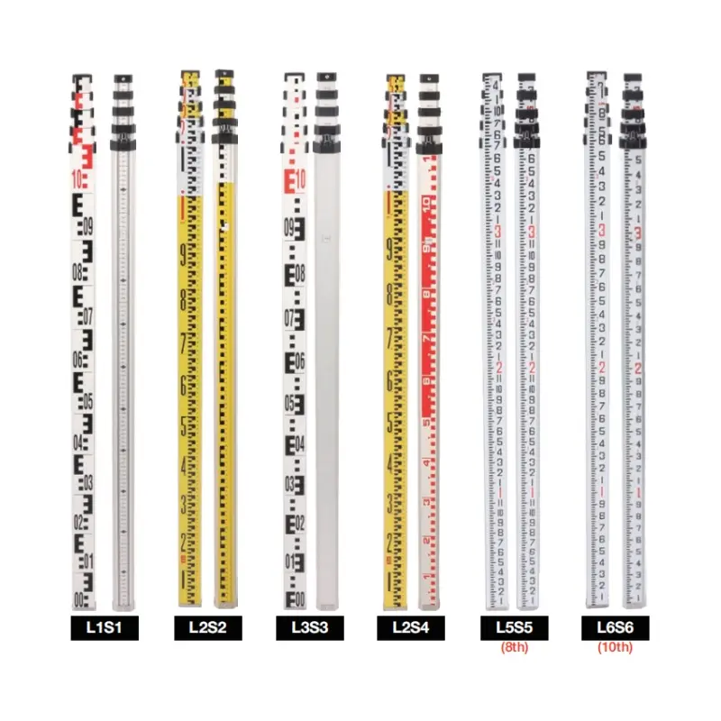 5 Meter 5-Section Aluminium Survey Staff