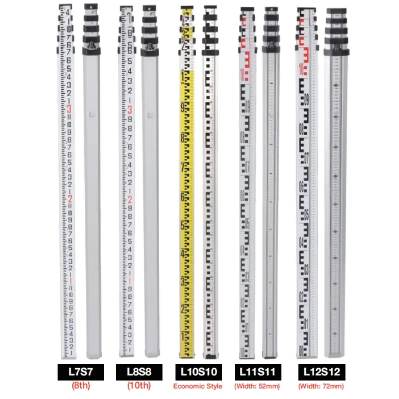 5 Meter 5-Section Aluminium Survey Staff